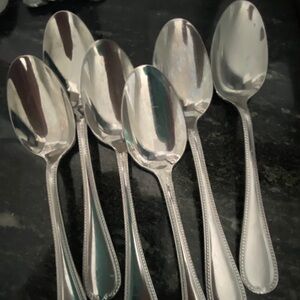Meneses of Spain stainless steel flatware. Set of 6 tablespoons. 18-10